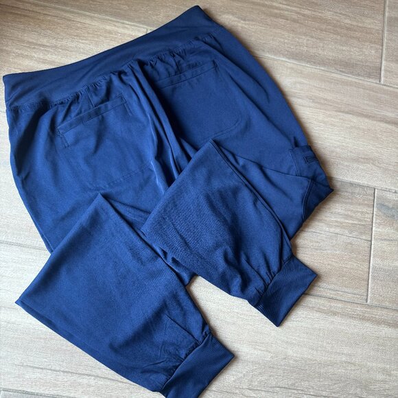 Navy Tapered Leg Scrub Pants – Beyond Scrubs – Women’s Tall Large - Picture 9 of 9
